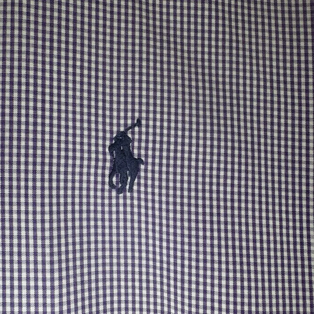 Polo Ralph Lauren Yarmouth Purple Check Dress Shirt‎ Button Down Sz 16.5 34/35